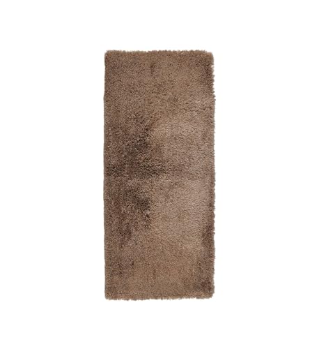 Image of AROMICK Modern Polyester Anti Slip Rectangular Shaggy Fluffy Rug and Carpet for Living Room, Bedroom & Dining Room (2 x 3 Feet, Beige)