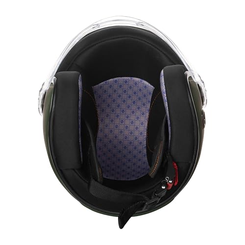 Image of RYDR Urban Q-7 Half Face Helmet for Men & Women | ISI Certified Bike Helmet | Lightweight, Ventilated & Aerodynamic Design | Shock-Absorbing Interior with Comfortable Padding