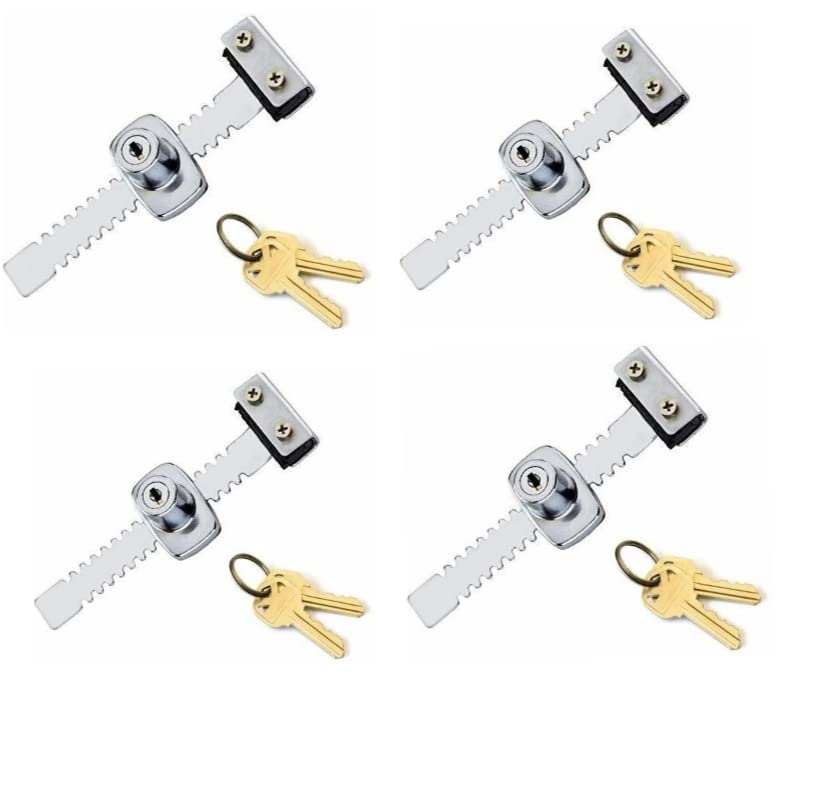 Sunglova Steel and Zinc Alloys Glass Lock 5 Inches Silver, Pack of 4-picture-10