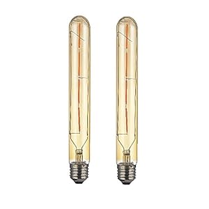OUGEER Edison Vintage buislamp E27 4W T30-225 reageerbuis fluit gloeilamp buis, AC 220-240V, E27 T30 LED filament gloeilamp warm wit (2300K)