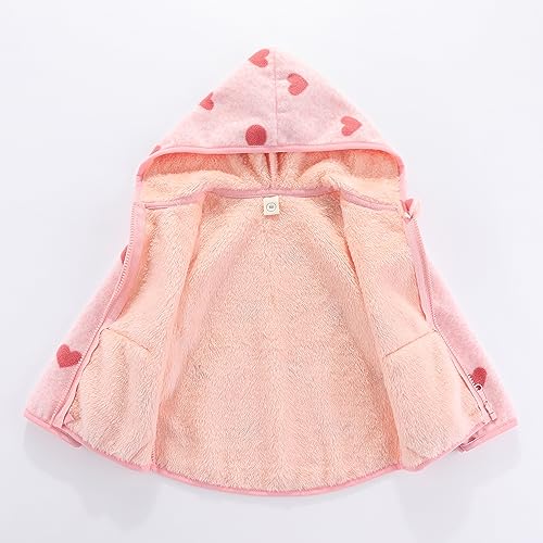 Urtrend Baby Girl's Toddler Kids Fall Coat Jacket Outerwear Hoodie(100,Pink5)