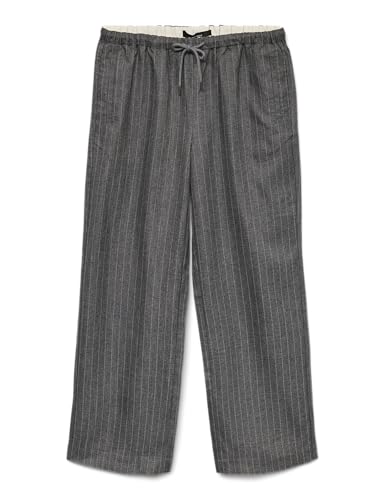 Pantalon large à rayures femme VERO MODA dad pant fluide taille moyenne