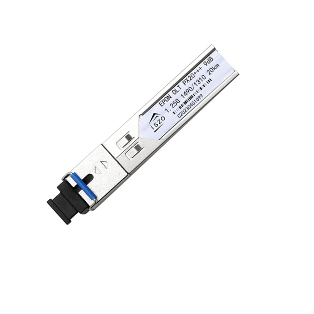 iszo A Piece pon Module EPON PX20+++ 1.25G Optical Fiber PON Module with 7/9db and SC Port, Compatible with BDCOM TPLINK Ubiquiti HIOSO VSOL Think, for EPON OLT, 20km (px20 9dB,1)