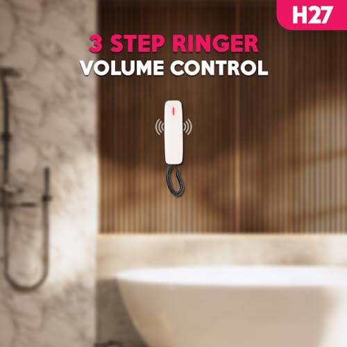 Image of Beetel H27 Portable Hotel Cordless Landline Phone,3 Step Receiver & 2 Step Ringer Volume,Hold Function with LED Notification,Tone Dialling,Ringer LED,Hearing Aid Compatible Desk /Wall Mountable (Ivory)