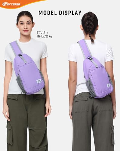 Image of SKYSPER Sling Bag RFID Cross Body Bag Recycled Crossbody Backpack Travel Daypack