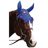 Intrepid International Fancy Crochet Fly Veil, Blue