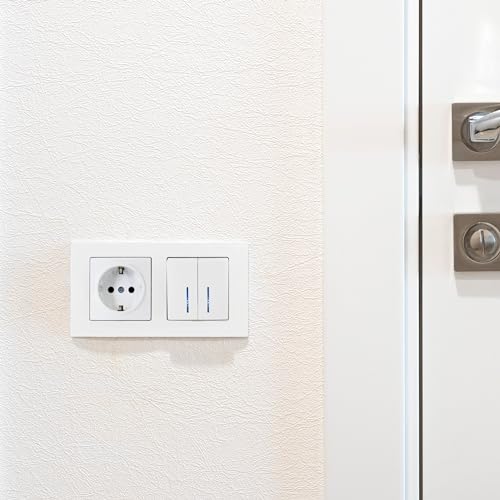 UP Series Switch - All-in-One - Frame + Flush-Mounted Insert + Cover (Series M1 Pure White) - Image 3