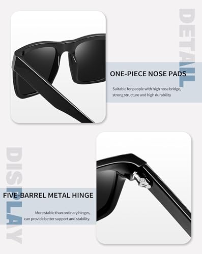 Image of Joopin Acetate Square Sunglasses Men Polarized UV400 Protection Trendy Oversized Sun Glasses Retro Shades Women
