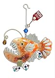 Angler Fish Bronze Nickel and Copper Hanging Ornament Garden Planter Handmade Gift Boxed