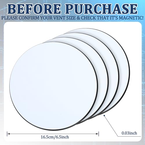 Tellegloww 4 Pcs 6.5" Round Magnetic Vent Covers Air Vent Covers for Home by Tellegloww - Used condition - Image 2