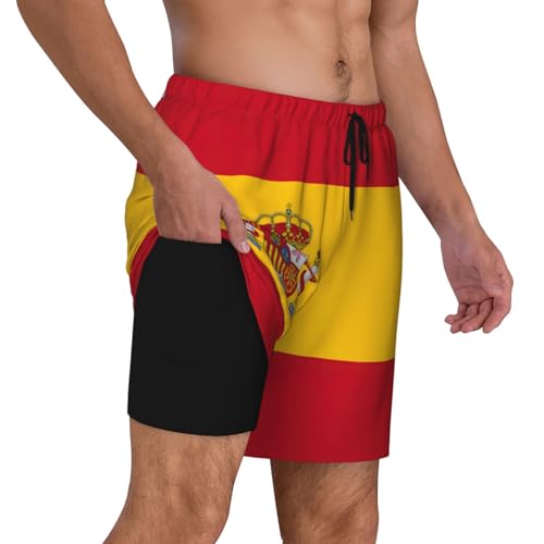 Short de bain motif drapeau espagnol pour vacances et plage - 3