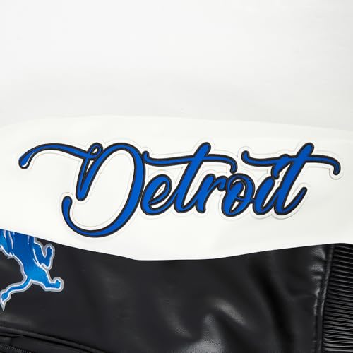 Pro Standard Mens NFL Detroit Lions City Signature Jacket Black/White XL - Image 6
