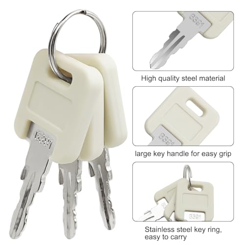 Image of 6 Pcs G391 RV Keys, Camper Key G391 - Stainless Steel Camper & RV Replacement Keys with 2 Keyrings - Universal Key for Trailer, Storage Locks, Globally Link Standard Door Lock Compatible