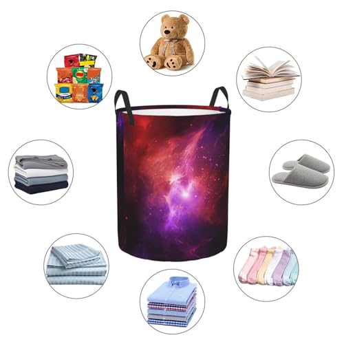 Panier à linge portable et sac rangement chambre violet
