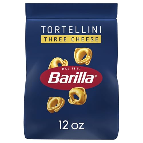 Barilla Three Cheese Tortellini Pasta, 12 oz. Bag - 6 Servings Per Bag - Pantry Friendly Dried Tortellini - Made with Non-GMO Ingredients