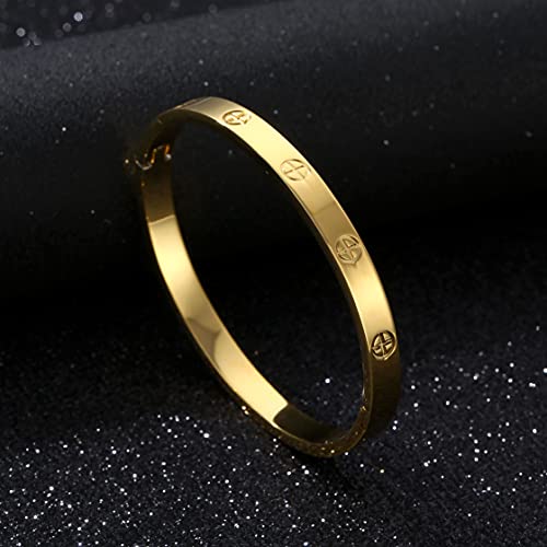 Women's Stainless Steel Bracelet Jewelry Crystal Bracelet With Cube Zircon Hinge Jewelry oval Bangle Christmas Valentines Birthday Gifts for Women4