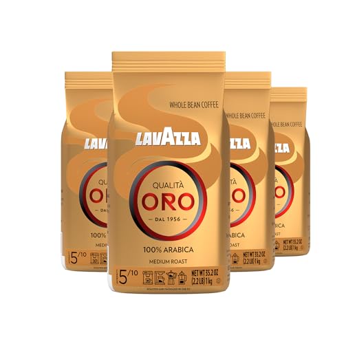 Lavazza Qualità Oro Whole Bean Coffee, Medium Roast, 100% Arabica,...