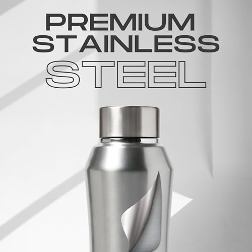 Image of Speedex Stainless Steel Water Bottle 1 Ltr, Leak Proof Screw Cap, BIS Approved 1000 ml Metal Bottle For Daily, Office, School, Gym, Travel Use for Men, Women, Kids, Adults, Silver, Set of 4