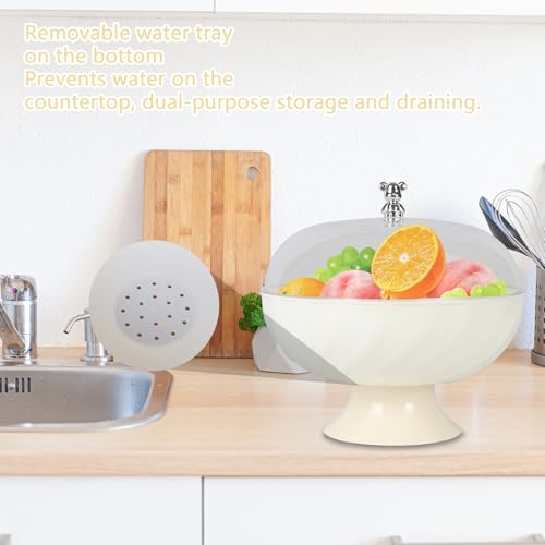 Gzsekken Clear Fruit Bowl with Lid - Display Fruit, Vegetable, Dessert, Snacks; Decorative Pedestal Bowl for Kitchen Countertop and Table Décor - Cosy Home Interiors Gzsekken Clear Fruit Bowl with Lid - Display Fruit, Vegetable, Dessert, Snacks; Decorative Pedestal Bowl for Kitchen Countertop and Table Décor - Image 5