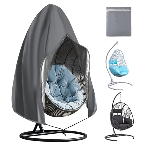 OFFCUP Housse de Chaise Suspendue, 190 * 115CM Housse de Chaise d'oeufs en Tissu Oxford 210D, Anti-UV Imperméable Bache de Protection Chaise de Jardin...