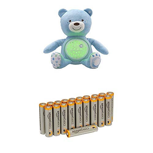 Ourson projecteur Chicco Baby Bear bleu avec veilleuse musicale et ses piles incluses