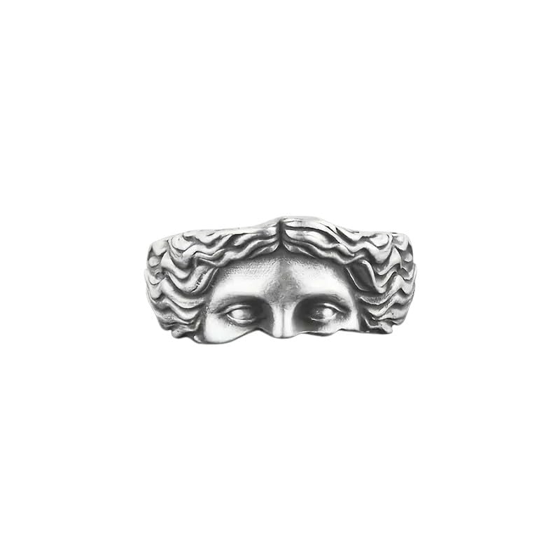charmora925 Sterling Silver Venus Eyes Ring - Goddess Venus Jewelry, Roman Mythology Fantasy Ring