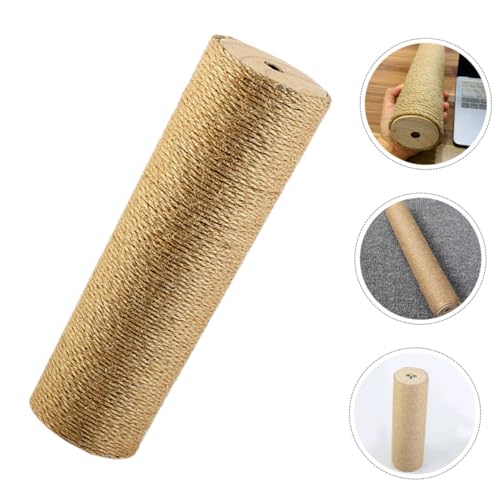 Poste rascador para gatos de madera con cuerda de yute 30x9 cm miniatura 5