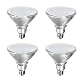 LED PAR38 Dimmable Flood Light Bulb, 18.5W (100W Equivalent), Waterproof, 1400 Lumens, 5000k Day Light, 120V, Indoor/Outdoor, Energy Star Certified, UL Listed (4 Pack)
