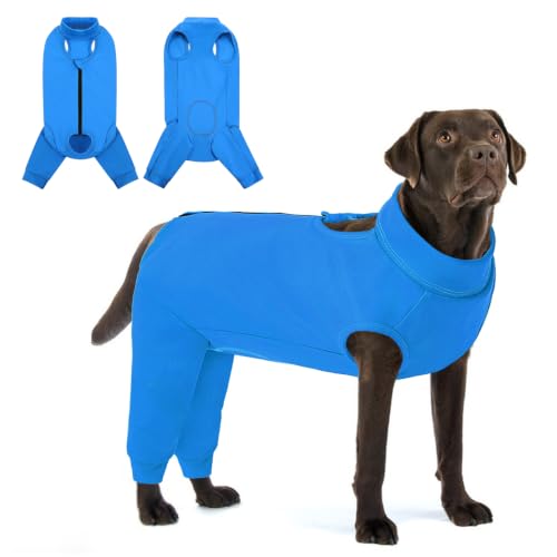Image of KOESON Dog Recovery Suit Hind Leg, Recovery Sleeve for Female Male Dogs, Pet Leg Sleeve to Stop Licking, Pet Rear Leg Wound Cover, Dog Spay Onesie for Wound Heal Care