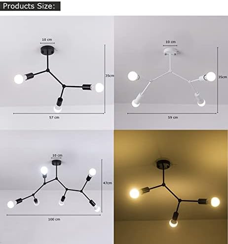 Miniatura 2 de Multi cabezas luces de techo LED lámpara de techo retro personalidad industrial lamparas compatibles con luces de sala de estar, lámpara colgante