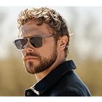 WearMe Pro Polarized Modern Aviator One-Bridge Square Mens Sunglasses - Image 3