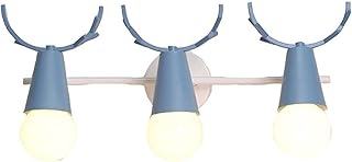 Luz de espejo Luz de espejo Luz de vanidad Espejo Luz delantera Lámpara de pared Compatible with fondo Decoración de pared Porche Pasillo Pasillo Vestir (Color: Azul, Tamaño: 21 * 6 pulgadas) Decoraci