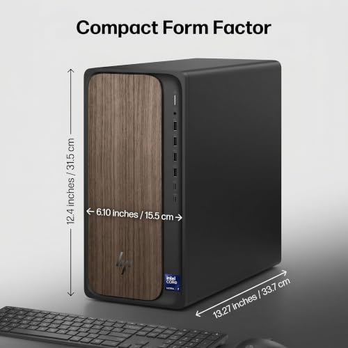 Image of HP OmniDesk Business Desktop, Intel Ultra 7-265(20 Core, 20Threads Beats i9-12900K), 32GB DDR5 RAM, 1TB PCIe SSD, Dual Monitor Support, AI-Ready Performance, Ethernet, Wireless KB & Mouse.Windows 11