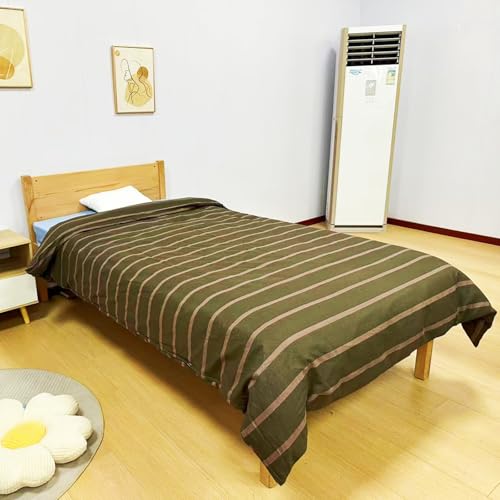 掛布団カバー カバー 掛用 綿100% 掛カバー 年間中使い やさしい肌ざわり 吸水速乾 水洗いが可能です 150x210cm (ダークブラウン, 150 x 210 cm 単品)