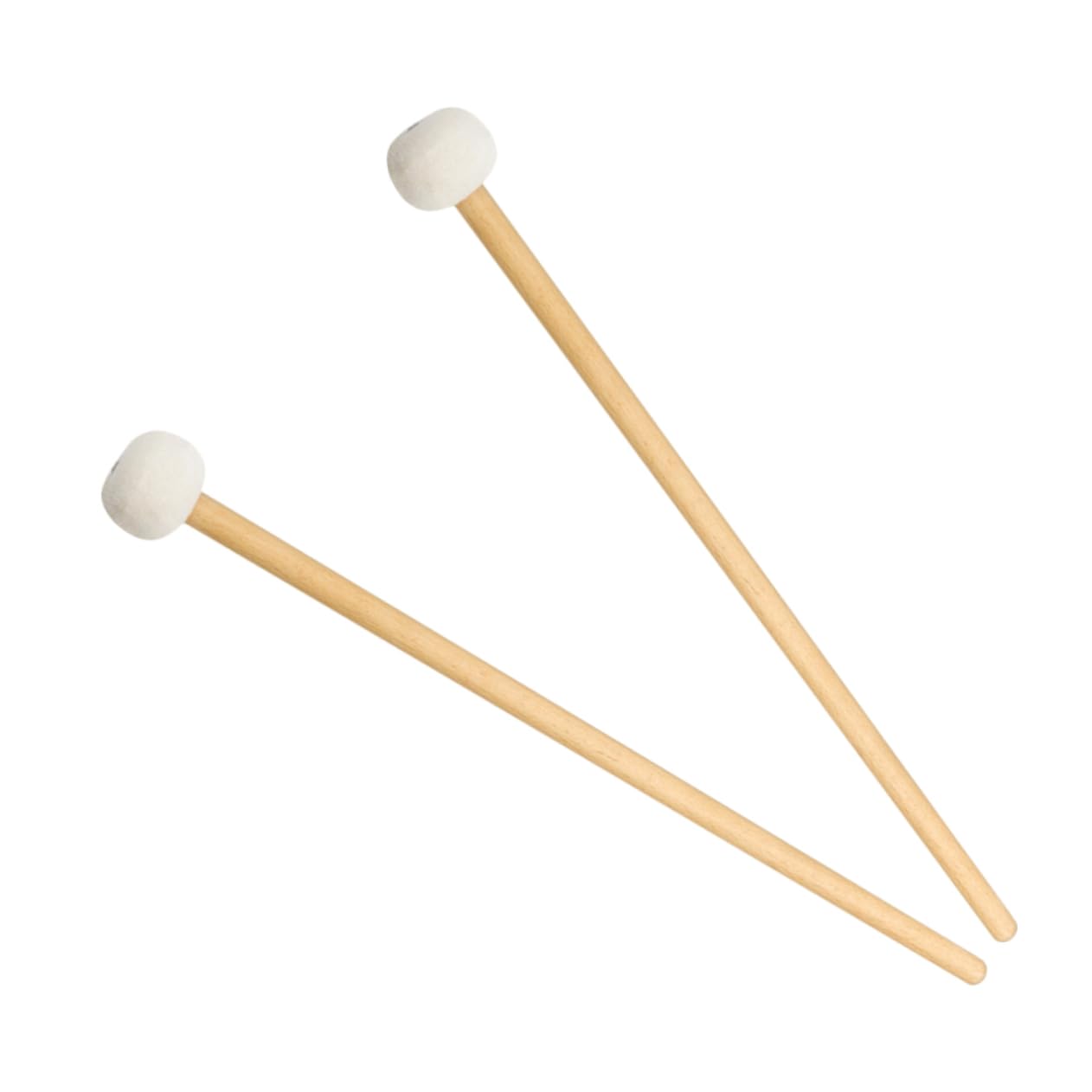 TOYANDONA 2pares Mallets De Timpani De Fieltro Mango De Madera Baquetas De Percusión Para Estudiantes y Profesionales Accesorios Musicales De Percusión