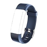 Ersatz Armband Smart Watch Pedometer Aktivitätstracker Ersatzriemen Einstellbares Weiches Silikonersatzband für ID115 HR Plus ID115 Plus Fitness Tracker, Blau