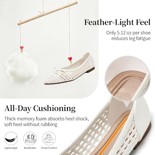 FUDYNMALC Woven Flats for Women Comfortable: Breathable Dressy Ballet Flats by FUDYNMALC - Used condition - Image 6