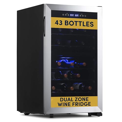 NewAir 19' Dual Zone Wine Fridge for 43 Bottles |...