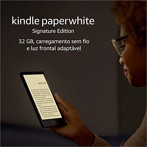 Kindle Paperwhite Signature Edition: 32 GB, à prova d’água, carregamento sem fio e luz frontal adapt