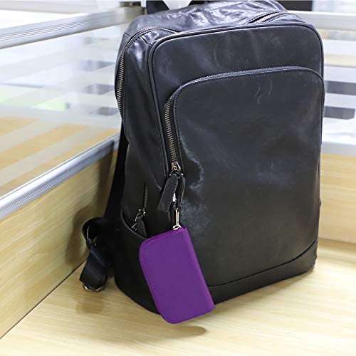 Memory Card Case, Wovte Portable 8 Pages And 22 Slots Sd Sdhc Mmc Cf Micro Sd Memory Camera Card Case Holder Pouch Zippered Storage Bag (Purple) #TOP7
