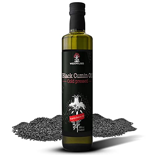 Black Seed Oil Organic,Nigella Sativa, Extra Virgin Unrefined Certified, No Preservatives Cold Pressed ,Rich in Omega 3,6,9,High Thymoquinone, Antioxidant, Immune & Digestive System Support, USDA Certified,Gluten Free,8.46 Fl Oz