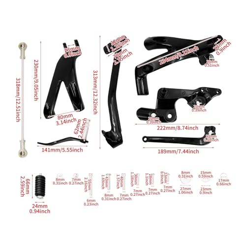 Kit commandes avancées en aluminium usiné CNC pour moto Softail Standard