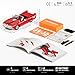 Lumibricks Low Rider Big Red Car Building Bricks Set - Street Fusion Vehicle Engineering Lighting Model Modular Collection Kit 969 Pcs for Adults & Teens & Car Lovers