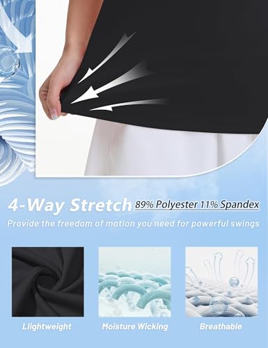 Women's Golf Shirts Short Sleeve Polo Collared Tennis Shirt V Neck Quick Dry Sun Protection UPF 50+ T-Shirts4