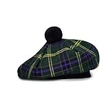 UMAM Boina tradicional escocesa, de lana acrílica, tartanes variados, talla única