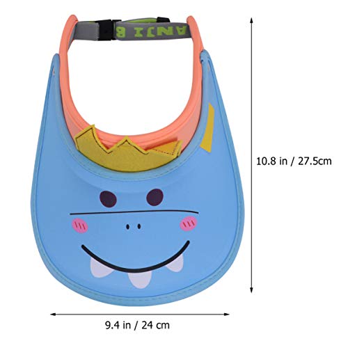 KESYOO Chapéu de Sol Infantil com Viseira de Dinossauro Ajustável Esportivo Boné de Beisebol Vazio,