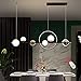 Produktbild HYQJUNE Hängeleuchte LED Esstisch Hängelampe 66W Dimmbar Mit Fernbedienung Restaurant Pendelleuchte Moderne Kreativität Pendellampe Höhenverstellbar Kronleuchte Für Esszimmer Cafe Wohnzimmer Schwarz
