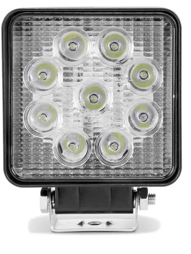 Faróis Milha Auxiliar 9 Leds 27w Quadrado Fino Temperatura 6000k Taxa de IP: 65 Vida