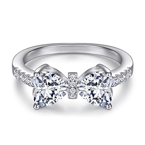 Bague Nœud Papillon Argent et Zircones le cadeau romantique parfait