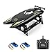 GoolRC 805 Barcos RC para Niños Adultos 25 KM / H Barco de Carreras de Alta Velocidad 2 Canales Barcos de Control Remoto para Piscinas Barco de Carreras